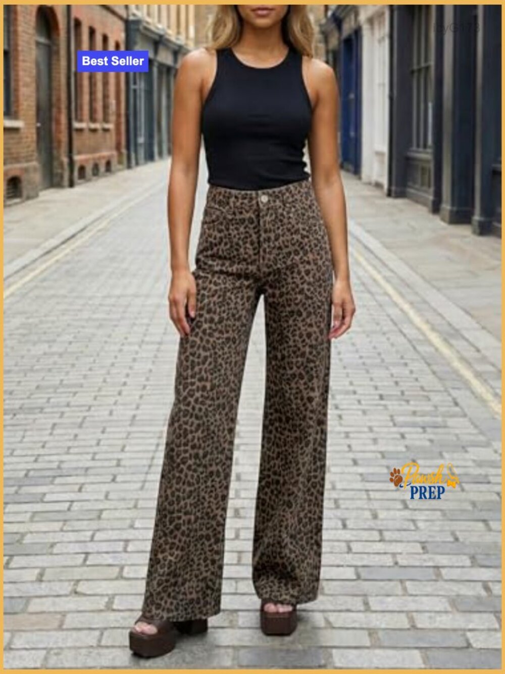High Waisted Wide Leg Jean with Pockets - Picture 5 of 7
